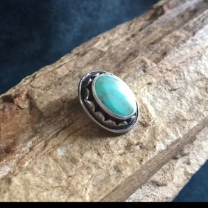 Sterling silver genuine turqoise pendant